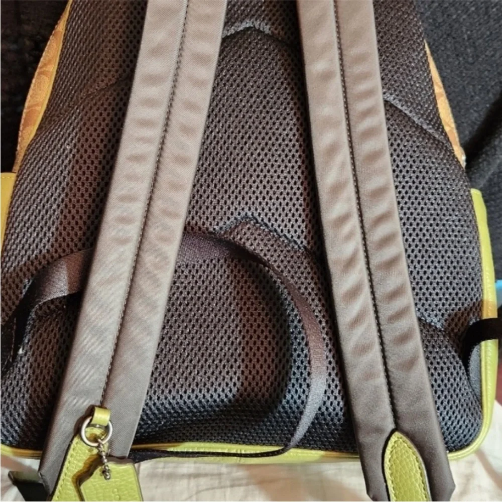 Coach Tan Backpack with Signature Monogram - Picture 2 of 12